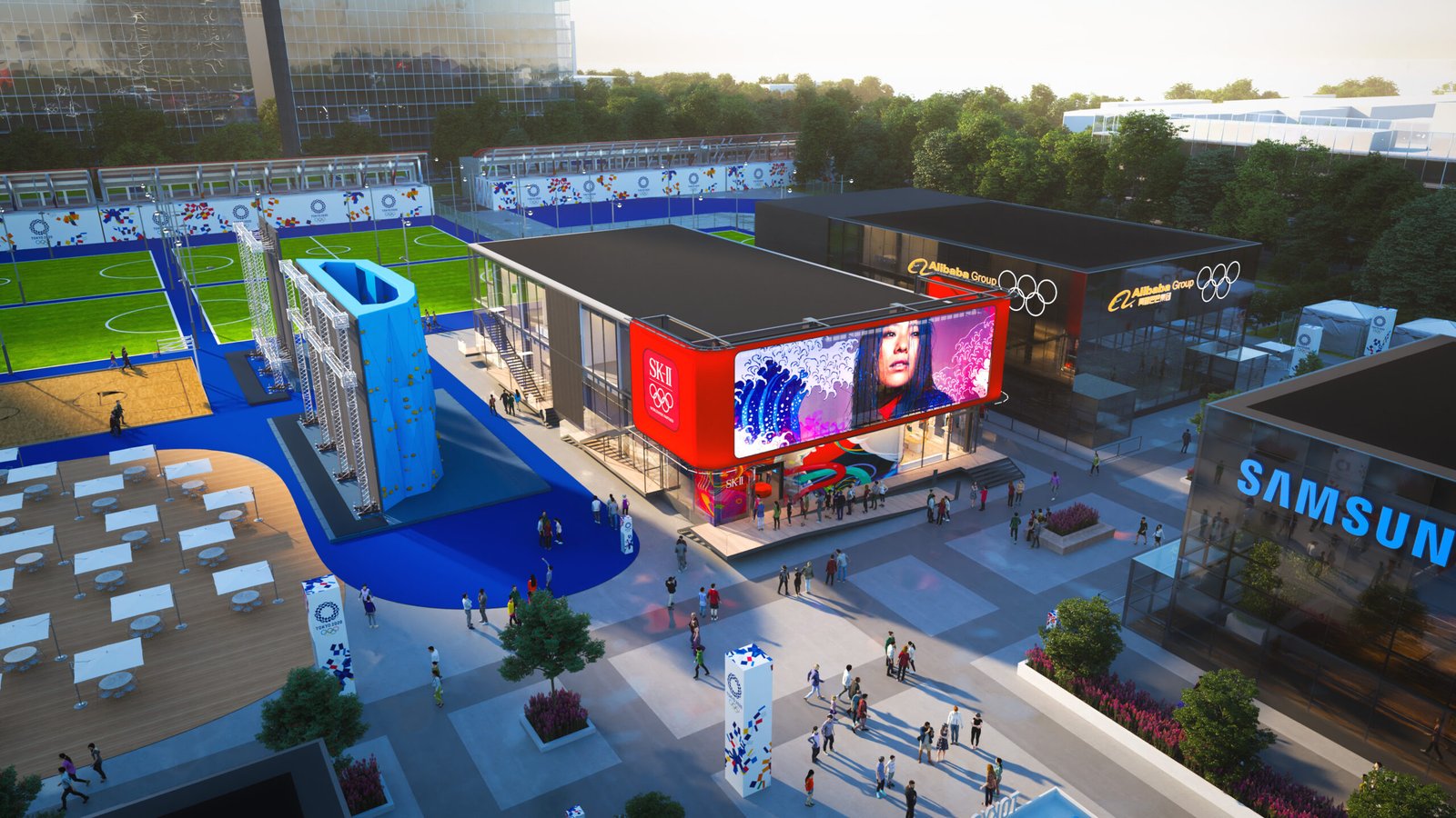 Olympics Pavilion aerial view