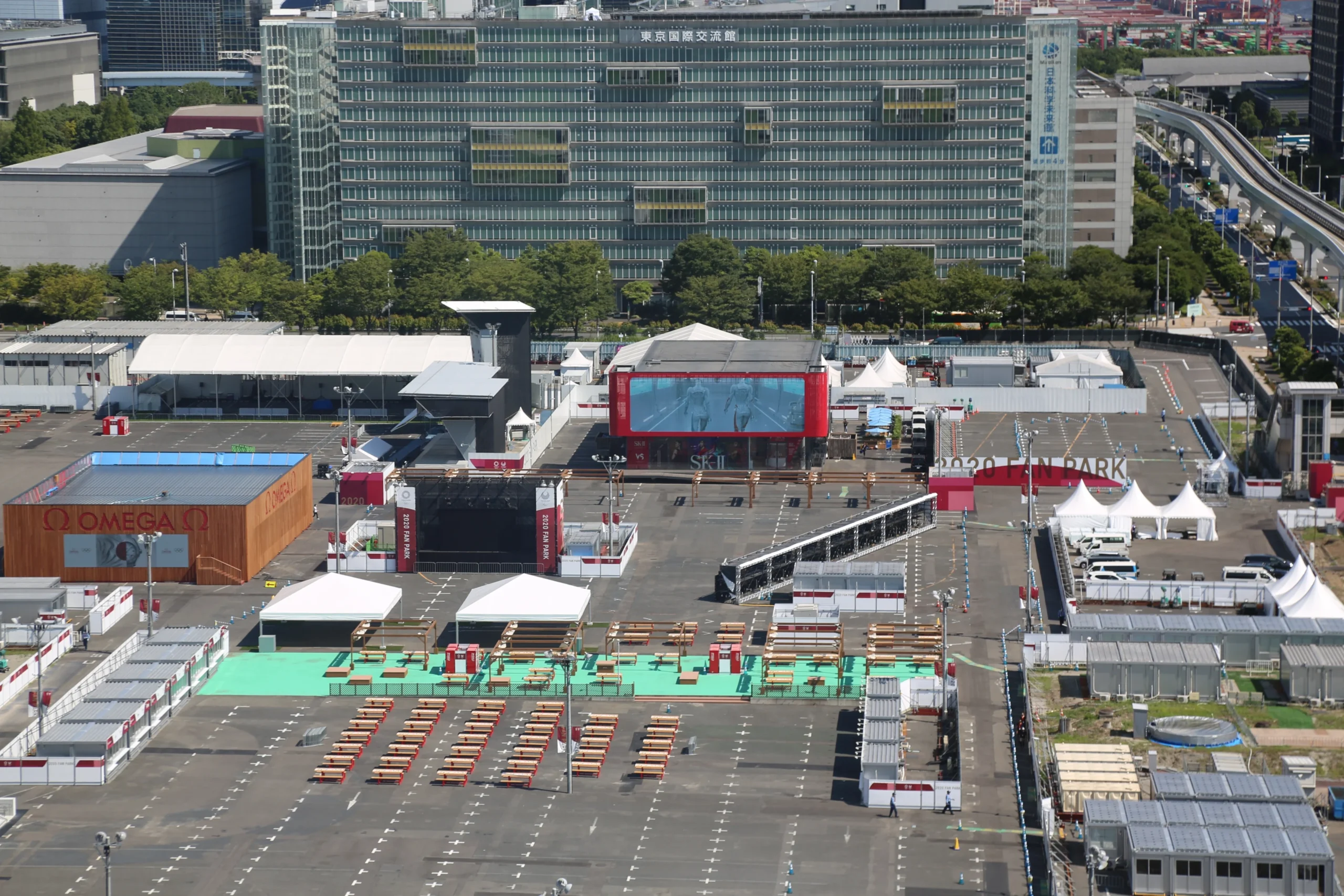Olympics Pavilion aerial view